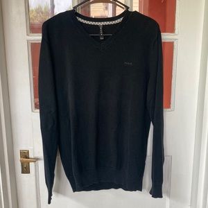 Black v-neck RVCA sweater. Size medium.